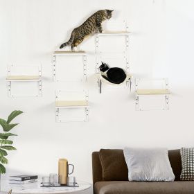 Cat Shelves for Indoor Cats (Option: Cream White-455x455x200 mm)
