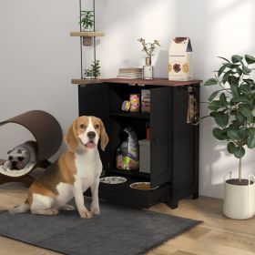 Pet Feeding Station (Option: Black-915x450x195 mm)